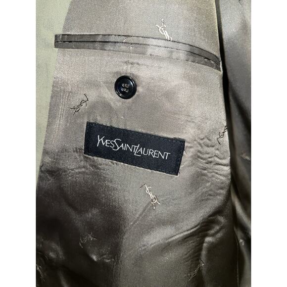 YSL Men’s Double Breasted Blazer 44W Designer Wool Sport Coat Yves Saint Laurent - Picture 5 of 12